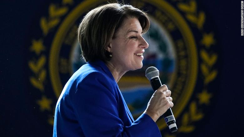 DURHAM, NH - FEBRUARY 08:   Democratic presidential candidate Sen. Amy Klobuchar (D-MN) speaks during a get out the vote event at the University of New Hampshire on February 8, 2020 in Durham, New Hampshire. New Hampshire will hold its first-in-the-nation primary on Tuesday. (Photo by Drew Angerer/Getty Images)