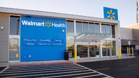 The entrance to Walmart&#39;s health center in Calhoun, Georgia.