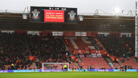 Southampton display a message of support against the coronavirus  outbreak.