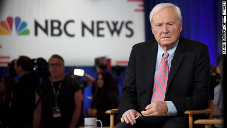 LAS VEGAS, NEVADA - FEBRUARY 19:  Chris Matthews of MSNBC waits to go on the air inside the spin room at Bally&#39;s Las Vegas Hotel &amp; Casino after the Democratic presidential primary debate on February 19, 2020 in Las Vegas, Nevada. Six candidates qualified for the third Democratic presidential primary debate of 2020, which comes just days before the Nevada caucuses on February 22.  (Photo by Ethan Miller/Getty Images)