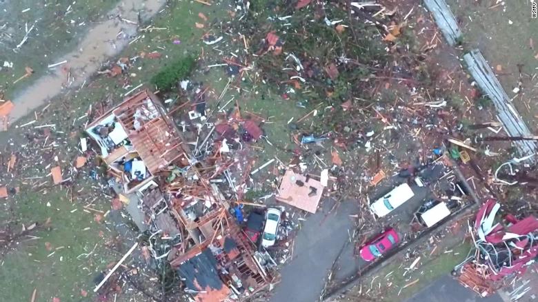 See the aftermath of tornado in Tennessee