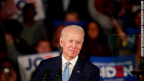 After winning the South Carolina Primary, Democratic nomination hopeful Joe Biden speaks at University of South Carolina in Columbia.