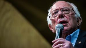 Democratic presidential candidate Sen. Bernie Sanders (I-VT) speaks during a rally at the Arthur Ashe Junior Athletic Center on February 27, 2020 in Richmond, Virginia. 