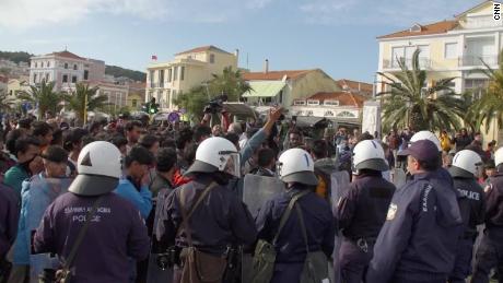 Tensions Rise On Greek Island Of Lesbos As Turkey Opens Borders Cnn Video