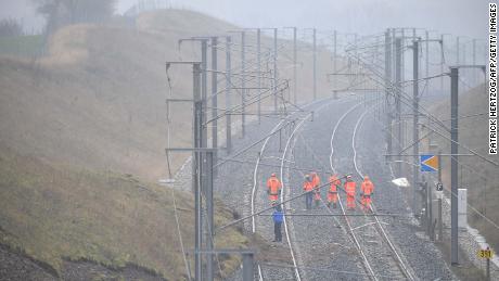 The train came off the tracks on its way from Colmar to Paris.