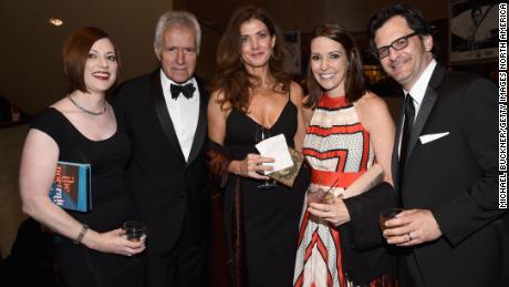 Alex Trebek backstage at the 2015 AFI Life Achievement Award Gala with his wife Jean (center) and friends from Turner Classic Movies.