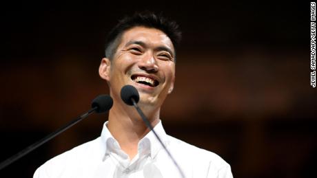 Future Forward Party leader Thanathorn Juangroongruangkit during the party&#39;s final major campaign rally in Bangkok on March 22, 2019.