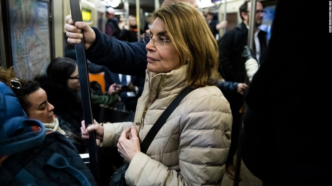 Robyn Gershon, New York University epidemiology professor, heads home on the  subway.  