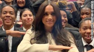 Meghan, Duchess of Sussex visited a London school to &quot;celebrate the achievements of women&quot; ahead of International Women&apos;s Day 