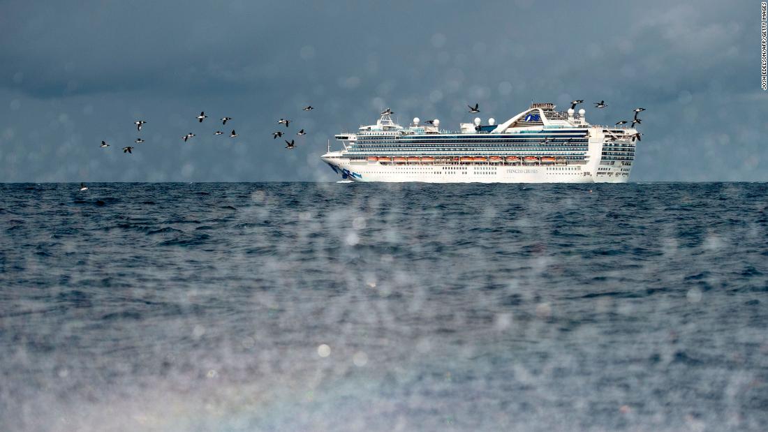 The Grand Princess cruise ship, carrying at least 21 people who tested positive for coronavirus, is seen off the coast of San Francisco on March 8, 2020. &lt;a href=&quot;https://www.cnn.com/2020/03/09/health/us-coronavirus-monday/index.html&quot; target=&quot;_blank&quot;&gt;The ship was being held at sea.&lt;/a&gt;