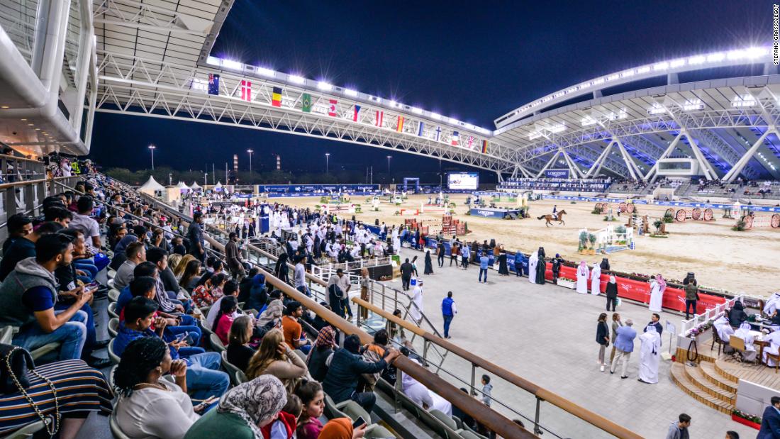 Huge crowds turned out to watch the LGCT and GCL event at the impressive Al Shaqab equestrian facility. 