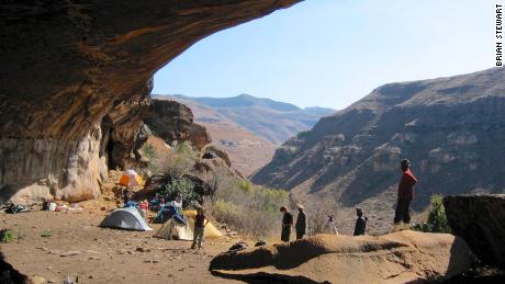 Archeologists work at rock shelters at Sehonghong and Melikane in southern Africa to uncover beads and the evidence of their origin.