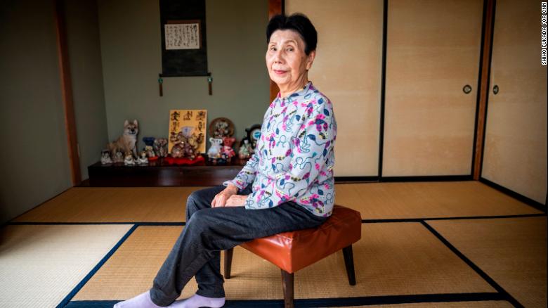 Hideko Hakamada sits in her home in Hamamatsu, Shizuoka, Japan on Monday Dec. 2, 2019. Hakamada worked for years fo are her brother Iwao prisons. 