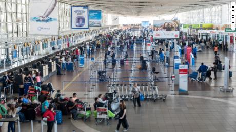 A file photo of the interior of Santiago&#39;s Arturo Merino Benitez International Airport.