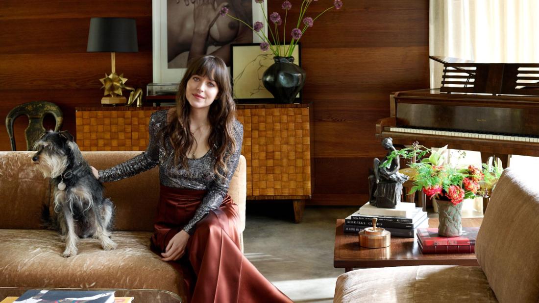 The "Fifty Shades of Grey" star's mid-century modern retreat...