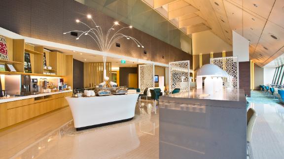 The Ambassador Transit Lounge in Singapore's Terminal 2, accessible with a Priority Pass membership.