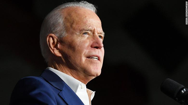 Democratic presidential candidate Joe Biden speaks during a rally at Tougaloo College in Tougaloo, Mississippi on March 8.