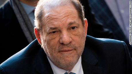 Harvey Weinstein arrives at Manhattan Criminal Court in New York City on February 24, 2020. 