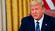 WASHINGTON, DC - MARCH 11: US President Donald Trump addresses the nation from the Oval Office about the widening Coronavirus crisis on March 11, 2020 in Washington, DC. President Trump said the US will suspend all travel from Europe - except the UK - for the next 30 days. Since December 2019, Coronavirus (COVID-19) has infected more than 109,000 people and killed more than 3,800 people in 105 countries. (Photo by Doug Mills-Pool/Getty Images)