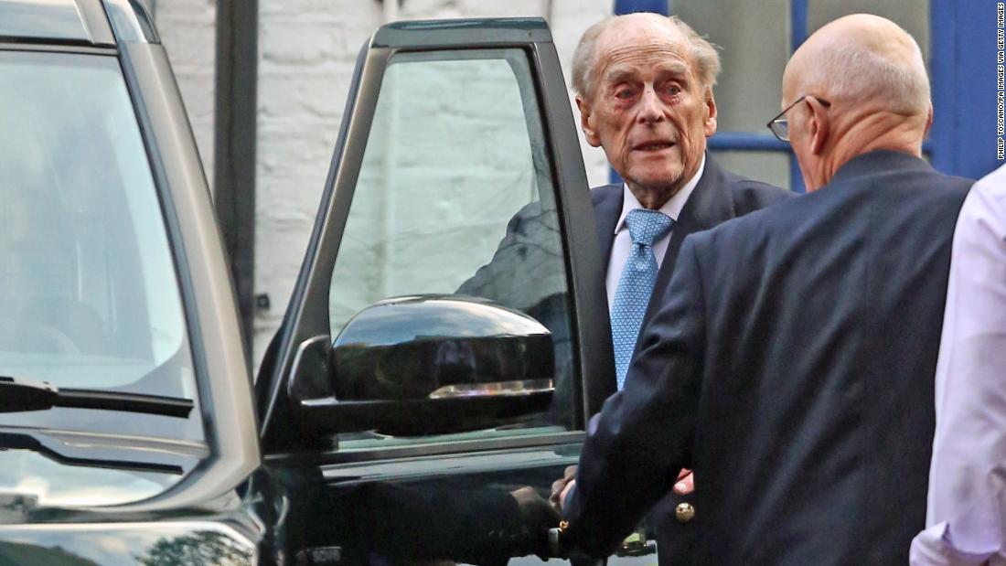 Prince Philip leaves a London hospital in December 2019, &lt;a href=&quot;http://www.cnn.com/2019/12/24/uk/prince-philip-health-gbr-intl/index.html&quot; target=&quot;_blank&quot;&gt;after being admitted for observation and treatment&lt;/a&gt; in relation to a pre-existing condition.