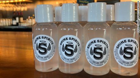 Shine Spirits shared an image of their house made hand cleaner on Instagram.