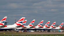 British Airways planes grounded at London&#39;s Heathrow. 