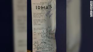 A couple left a $9,400 tip for the staff at Irma's Southwest restaurant.