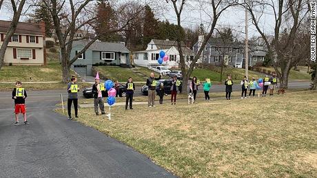 Family embraces social distancing to wish grandmother, 95, a happy birthday