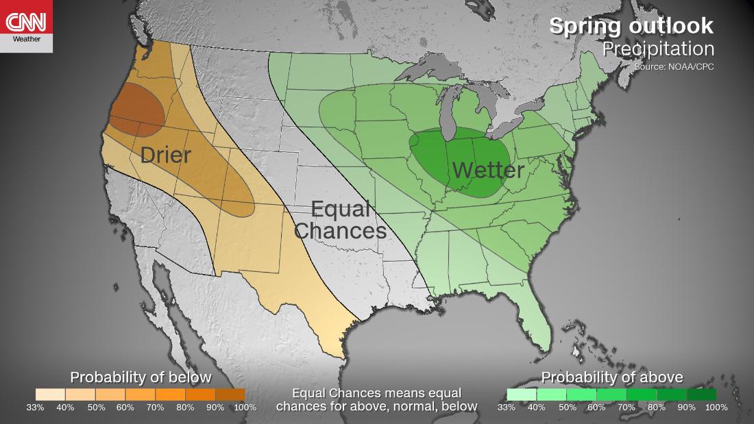 Spring is likely to be warmer than normal across most of the US, NOAA