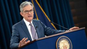 US Federal Reserve Chairman Jerome Powell gives a press briefing after the surprise announcement the FED will cut interest rates on March 3, 2020 in Washington,DC. - The US Federal Reserve announced an emergency rate cut Tuesday, responding to the growing economic risk posed by the coronavirus epidemic and giving President Donald Trump the stimulus he has called for. In a unanimous decision, the Fed's policy-setting committee slashed its key interest rate by a half point to a range of 1.0-1.25. 