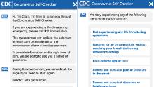 Details from the CDC&#39;s Coronavirus Self-Checker