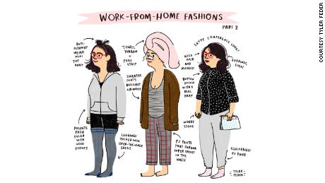 &quot;All the looks are exact outfits I&#39;ve worn,&quot; said professional illustrator Tyler Feder. &quot;It was so surprising for me to see how many people commented saying they related!  I assumed I was alone in wearing schlubby PJ combos all the time.&quot;