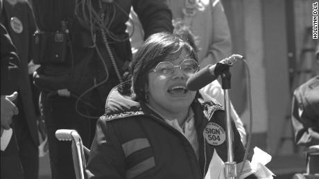 Judy Heumann speaks out for disability rights.