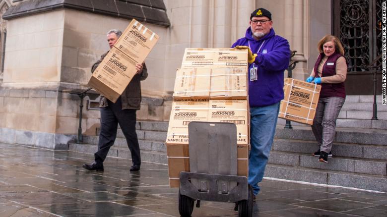 The National Cathedral in Washington donated 5,000 respirator masks to hospitals after finding them in the cathedral's crypt level. They were bought more than a decade ago when Americans were concerned about the bird flu. 