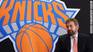 James Dolan at the 2014 the press conference that introduced Phil Jackson as president of the New York Knicks.