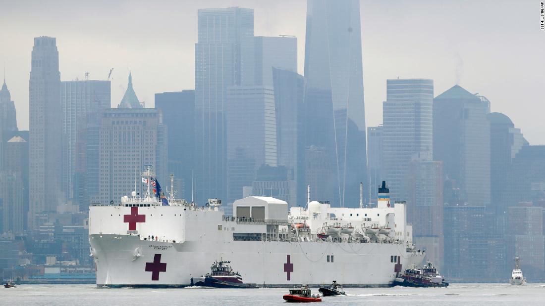 Empty beds: Hospital ship deployed to NYC with 1,000 bed capacity is only treating 20 patients