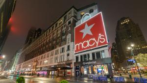 NEW YORK, NY - MARCH 29: Lights shine near a closed Macy's Herald Square as people remain at home to stop the spread of coronavirus on March 29, 2020 in New York City. President Trump has extended the social distancing guidelines to April 30.  (Photo by Noam Galai/Getty Images)