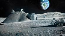 Future moon bases could be built with 3D printers that mix materials such as moon regolith, water and astronauts&#39; urine. 
