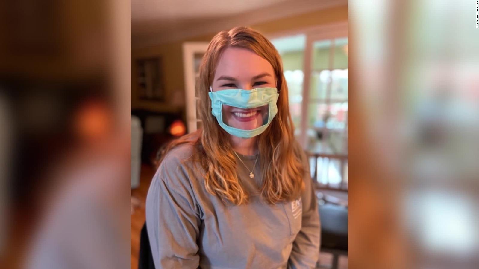 College Student Makes Face Masks With Plastic Window For Deaf And