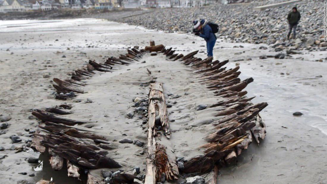 Maine Shipwreck Uncovered By Waves Every 20 Or So Years Dated To Pre