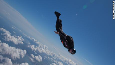 Marc Hauser on is world record jump in Australia. 