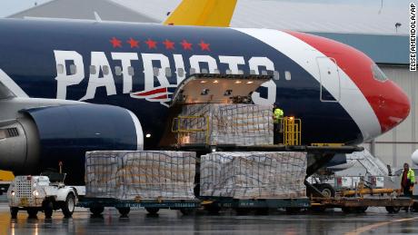 New England Patriots fly 1.2 million protective masks from China after &#39;challenging&#39; operation