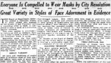 Un articol din Cronica din San Francisco din 25 octombrie 1918.