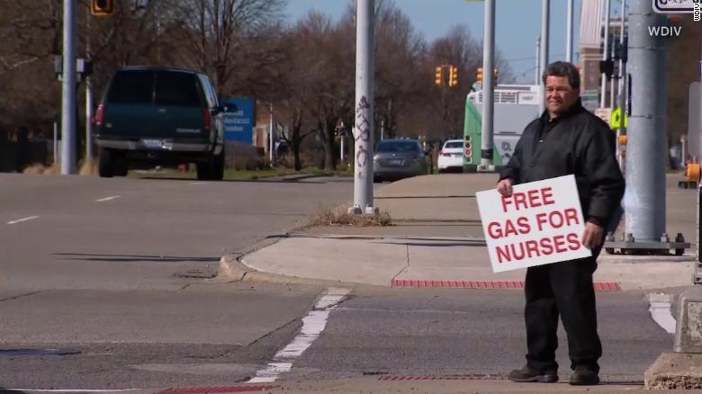 Michigan man uses $900 savings to buy gas for nurses