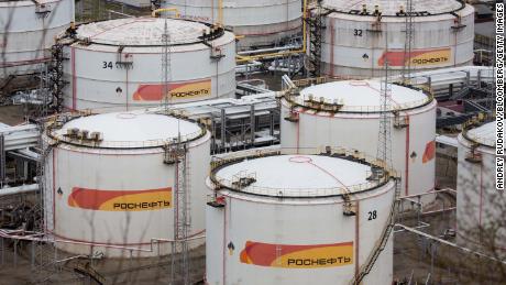 Oil storage tanks stand at the RN-Tuapsinsky refinery, operated by Rosneft Oil Co., in Tuapse, Russia, on Monday, March 23, 2020. Major oil currencies have fallen much more this month following the plunge in Brent crude prices to less than $30 a barrel, with Russias ruble down by 15%. Photographer: Andrey Rudakov/Bloomberg via Getty Images