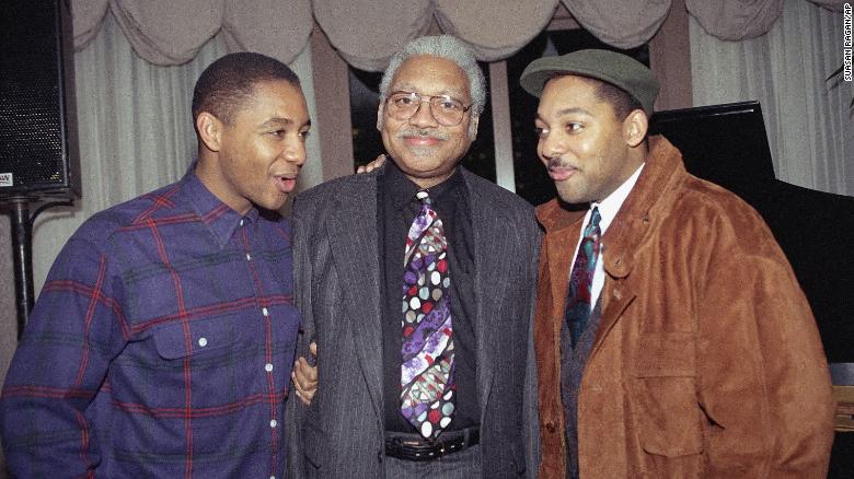 Ellis Marsalis is joined by two of his sons, Branford (left) and Wynton.