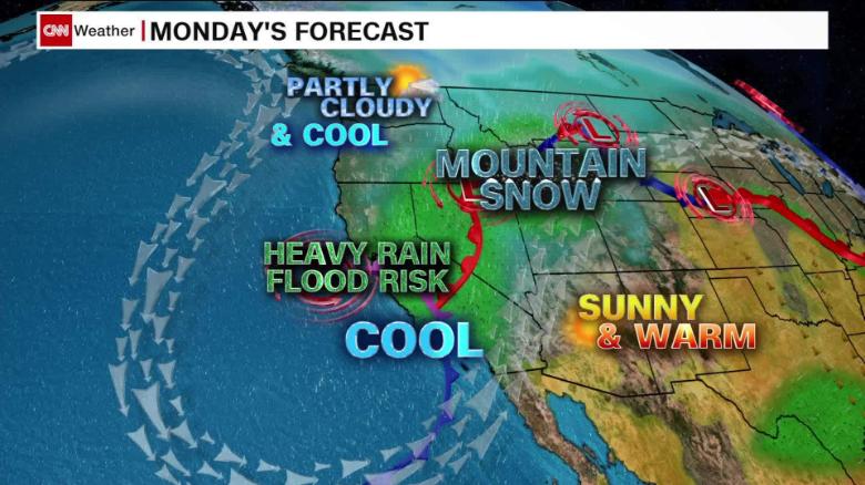 California Weather A Slow Moving Storm Will Dump Feet Of Snow And Flooding Rain On Monday Cnn