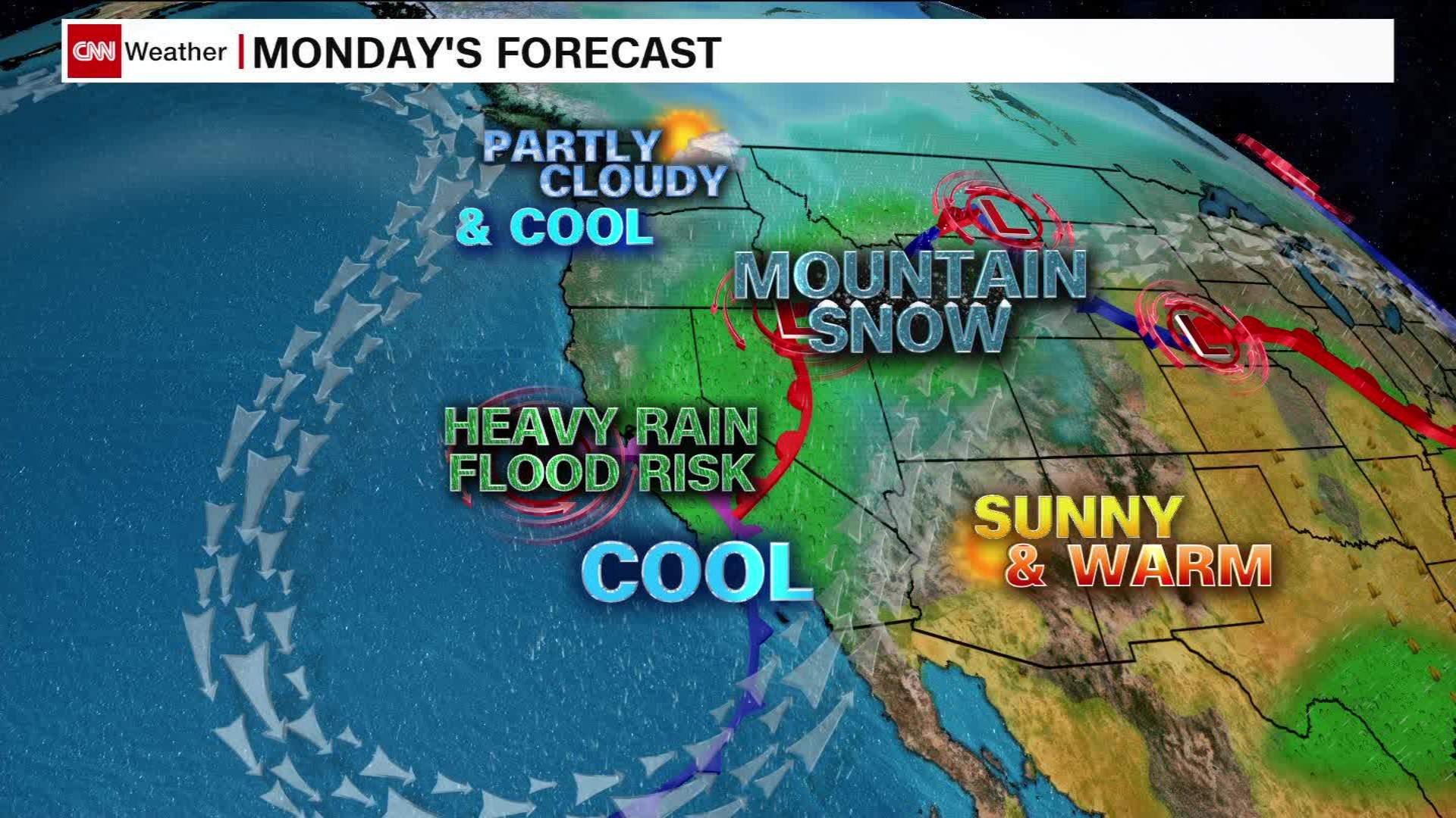 weather map of california Spring Snow And Heavy Rain For California Cnn Video weather map of california
