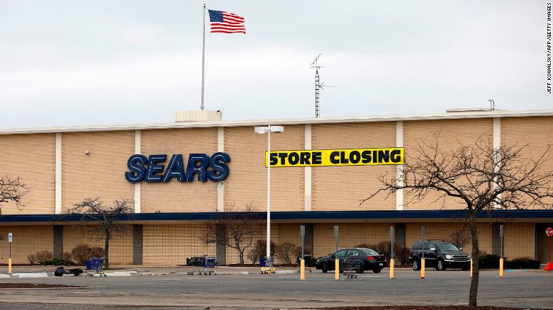 A Sears store that is going out of business in Livonia, Michigan on March 26, 2020. (Photo by Jeff Kowalsky/AFP/Getty Images)