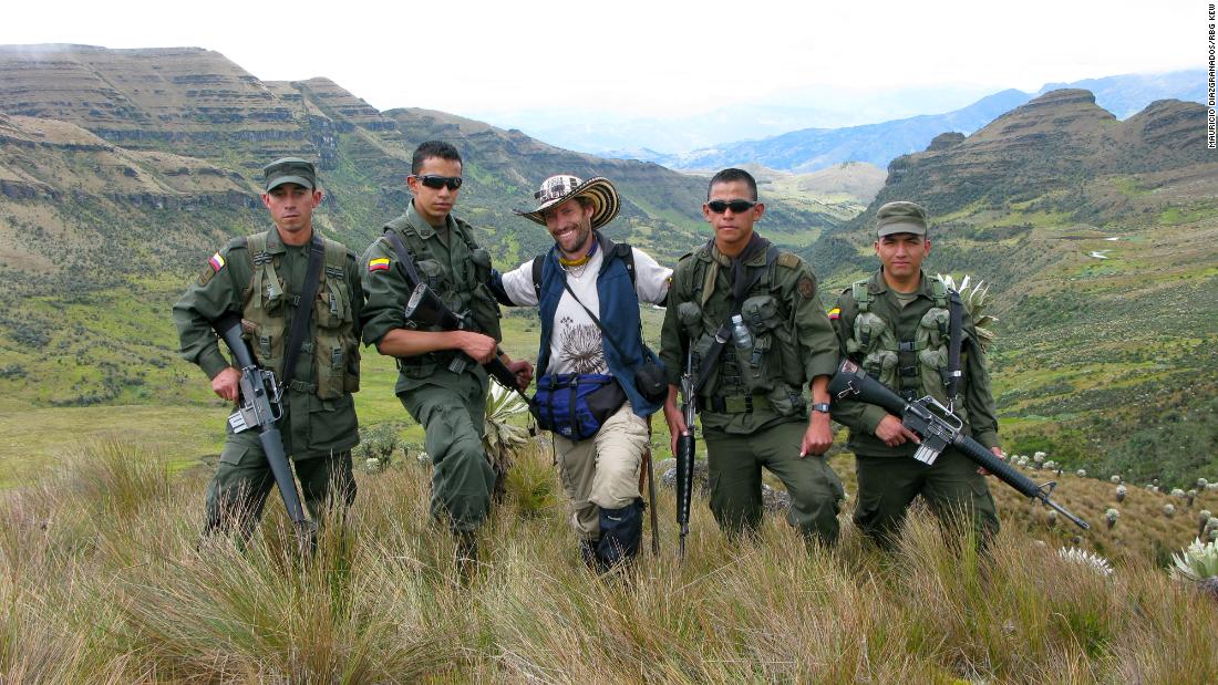 Diazgranados in Paramo de Oceta, Boyaca in 2009.&quot;There were constant fights against guerilla groups from FARC in the area, and 12 members of the police from the nearby town of Mongui were deployed so I could continue my botanical expeditions in the area,&quot; he says.  